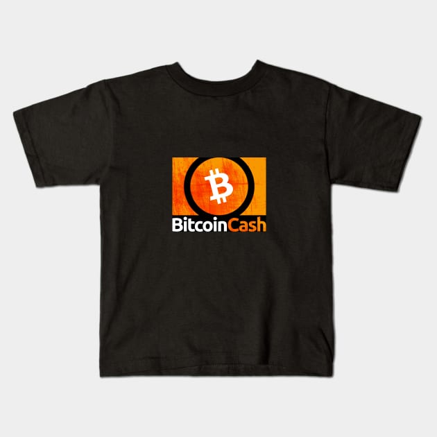 Bitcoin Cash (BCH)  Crypto Logo  -Vintage Kids T-Shirt by LunarLanding